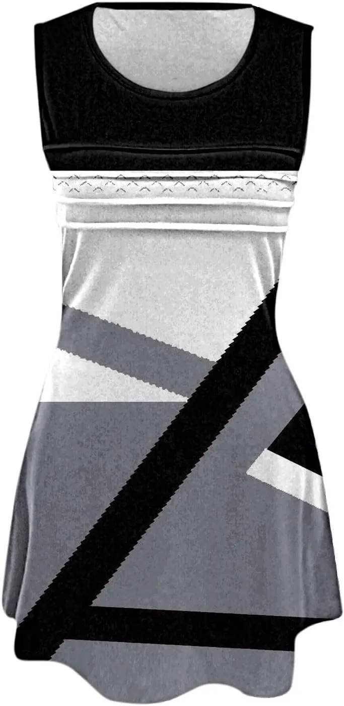 Minn Summer Dress Womens with Pockets Summer Casual Tank Dress Sleeveless Midi Beach Dress Beach Linen Dress Denim