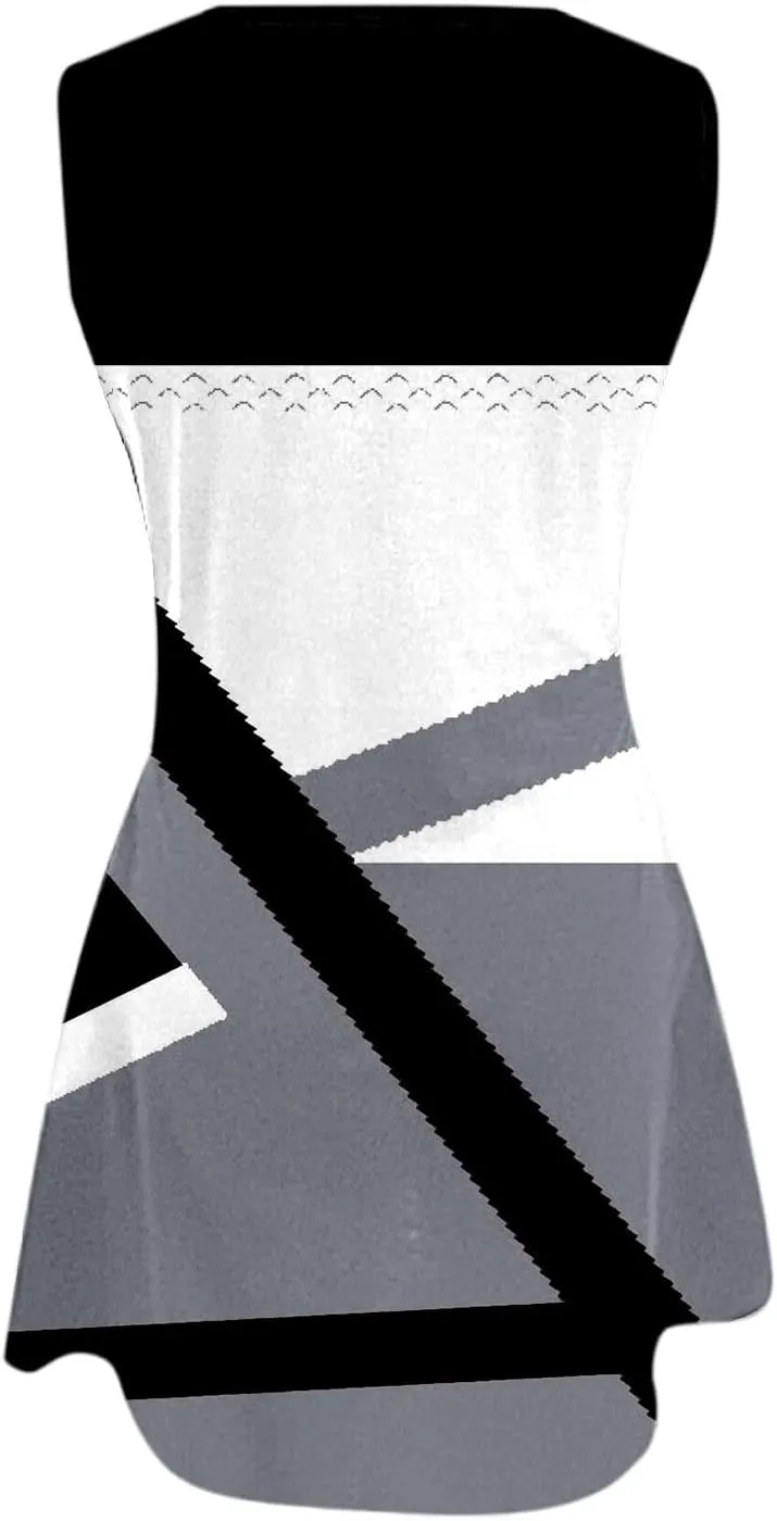 Minn Summer Dress Womens with Pockets Summer Casual Tank Dress Sleeveless Midi Beach Dress Beach Linen Dress Denim