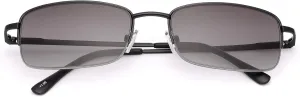 MIRYEA Full Lens Reading Glasses Spring Hinge UV400 Protection Sunglasses Blue Light Blocking Sun Readers for Men and Women