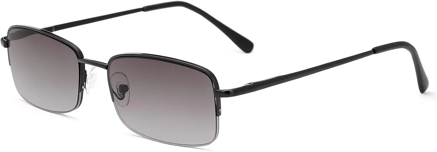 MIRYEA Full Lens Reading Glasses Spring Hinge UV400 Protection Sunglasses Blue Light Blocking Sun Readers for Men and Women
