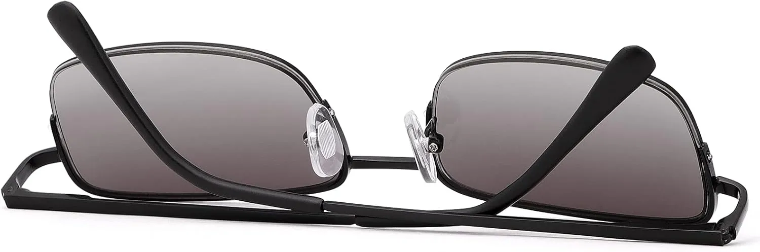 MIRYEA Full Lens Reading Glasses Spring Hinge UV400 Protection Sunglasses Blue Light Blocking Sun Readers for Men and Women