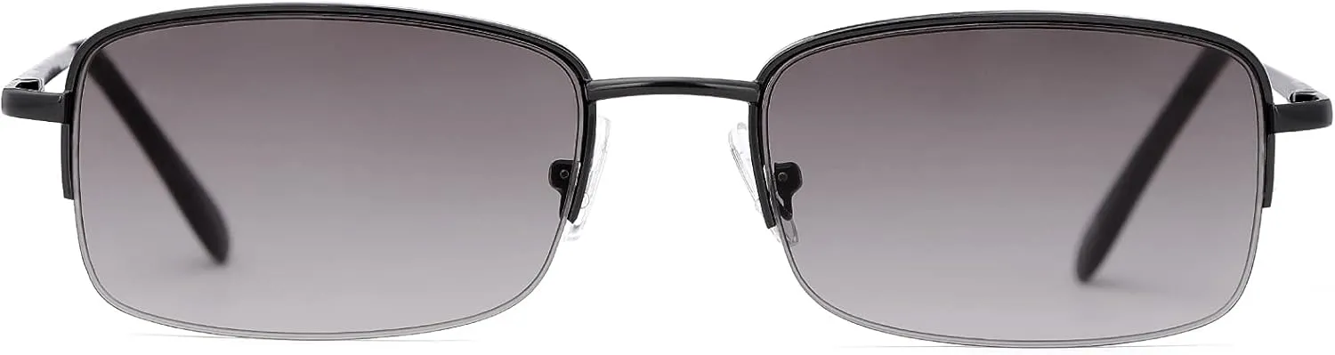 MIRYEA Full Lens Reading Glasses Spring Hinge UV400 Protection Sunglasses Blue Light Blocking Sun Readers for Men and Women