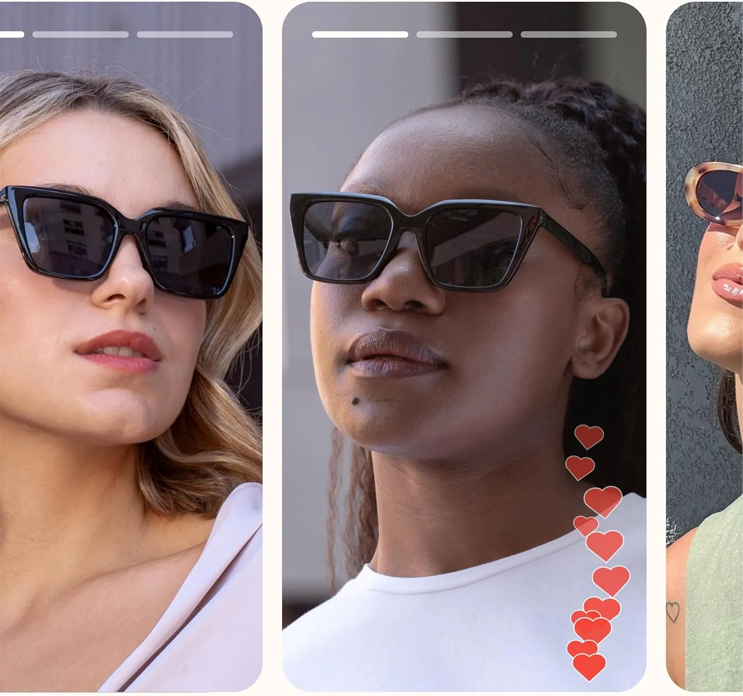 miyya Cat Eye Sunglasses for Women, Trendy Polarized Sunglasses Women, Retro Sun Glasses 2025, UV Protection Shades