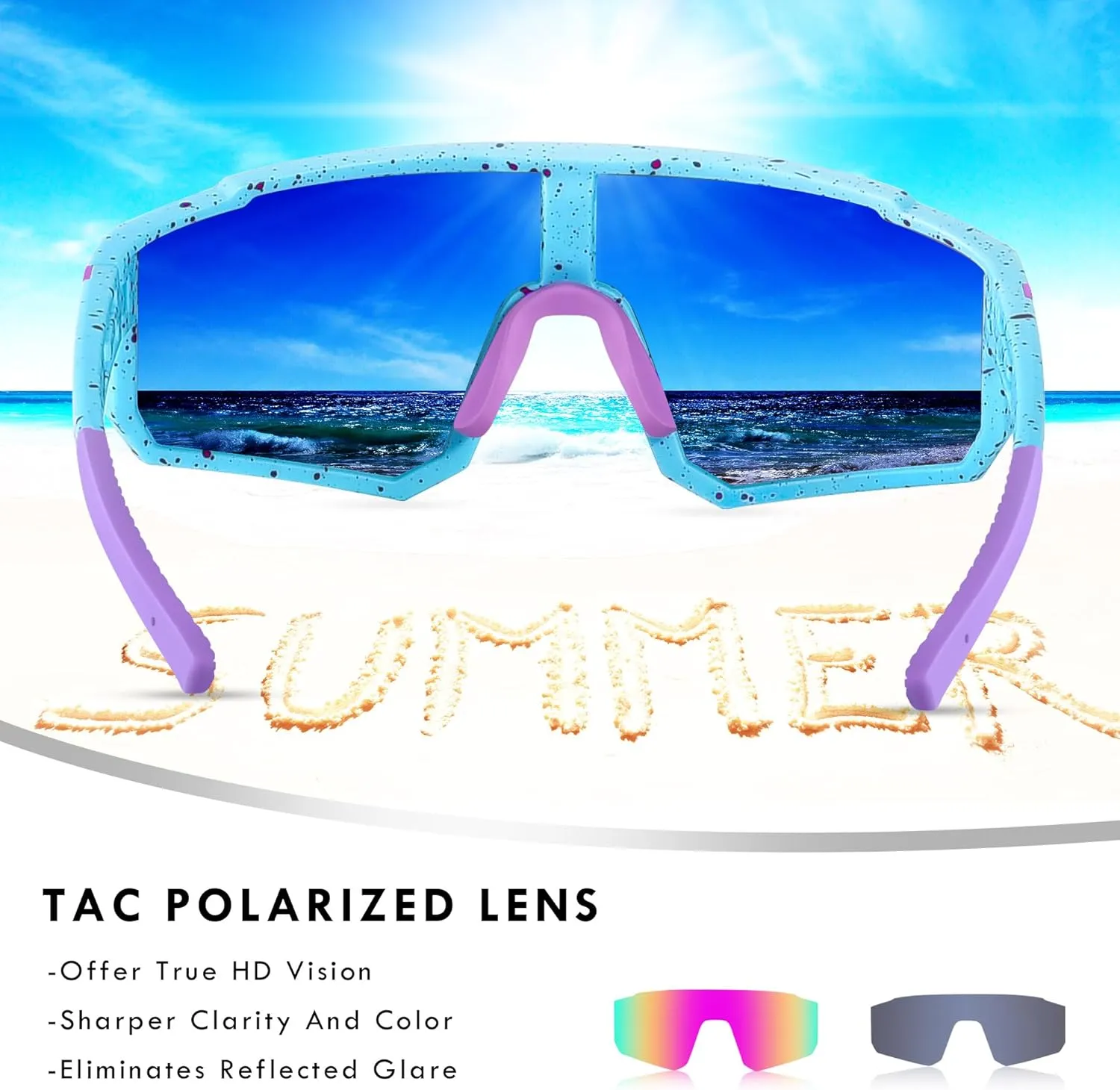 MVPTGRS Youth Baseball Sunglasses for Boys Girls Age 8-14 TR90 Frame Kids Sport Sunglasses for Softball Cycling Baseball Golf