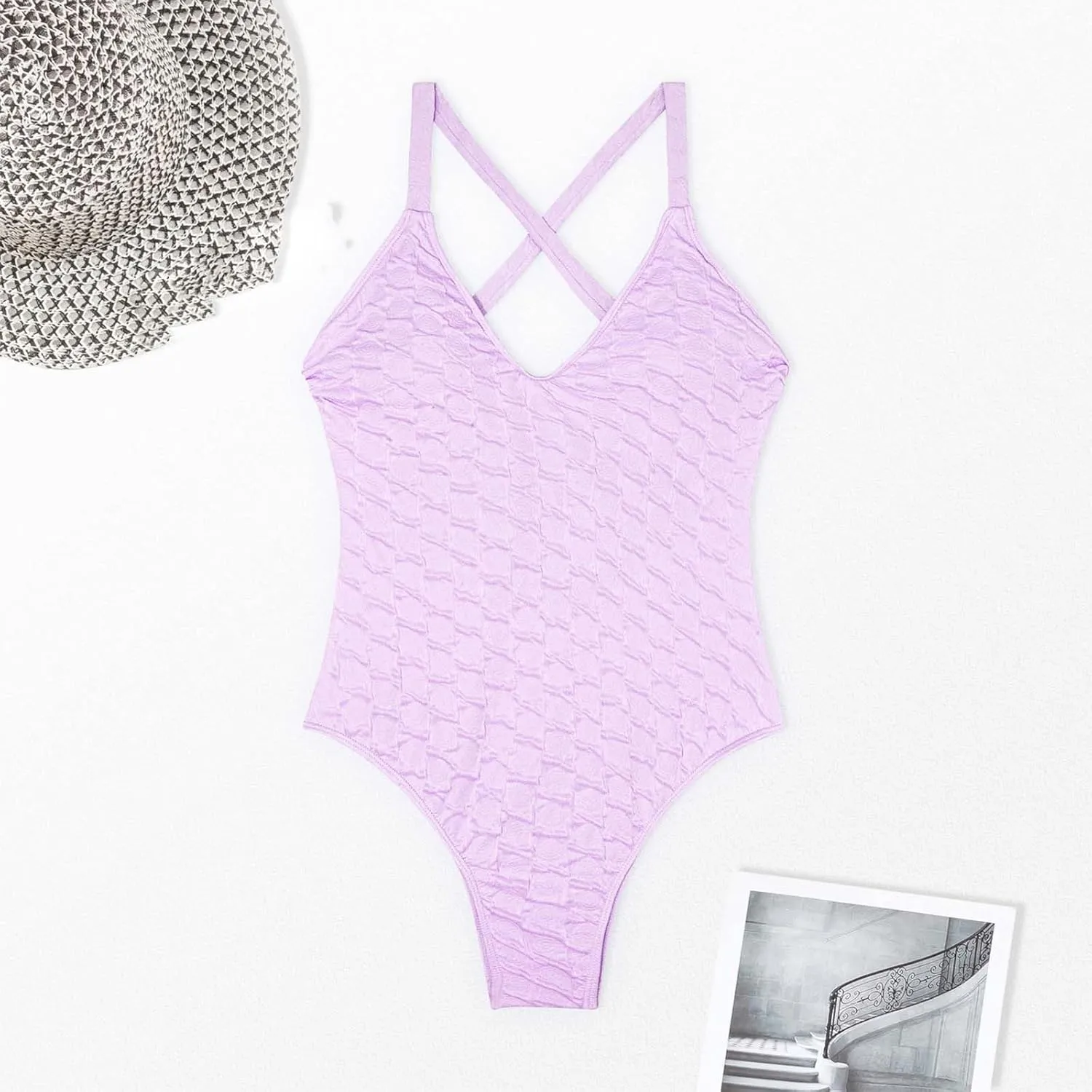 One Piece Swimsuit for Women Tummy Control V Neck Swimwear Athletic Diving Surf Bathing Suit Comfy Slimming Beachwear
