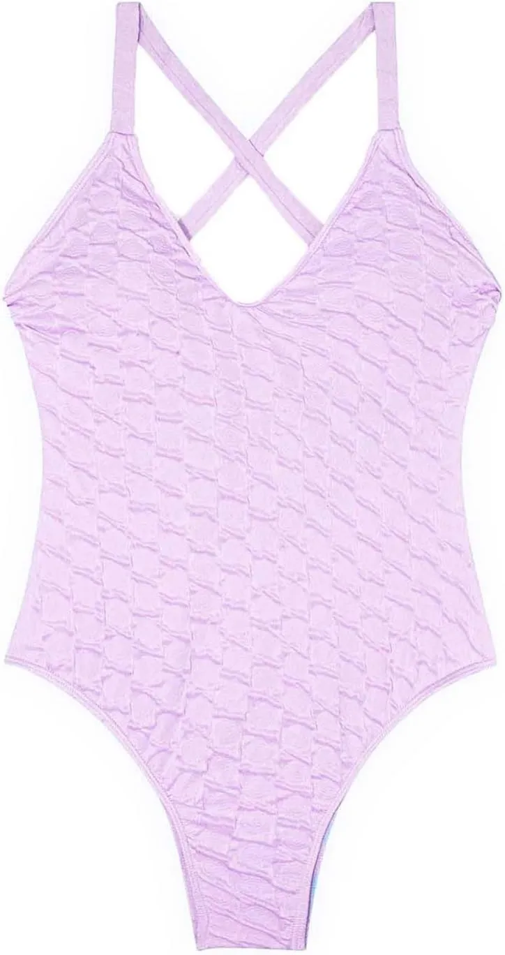 One Piece Swimsuit for Women Tummy Control V Neck Swimwear Athletic Diving Surf Bathing Suit Comfy Slimming Beachwear