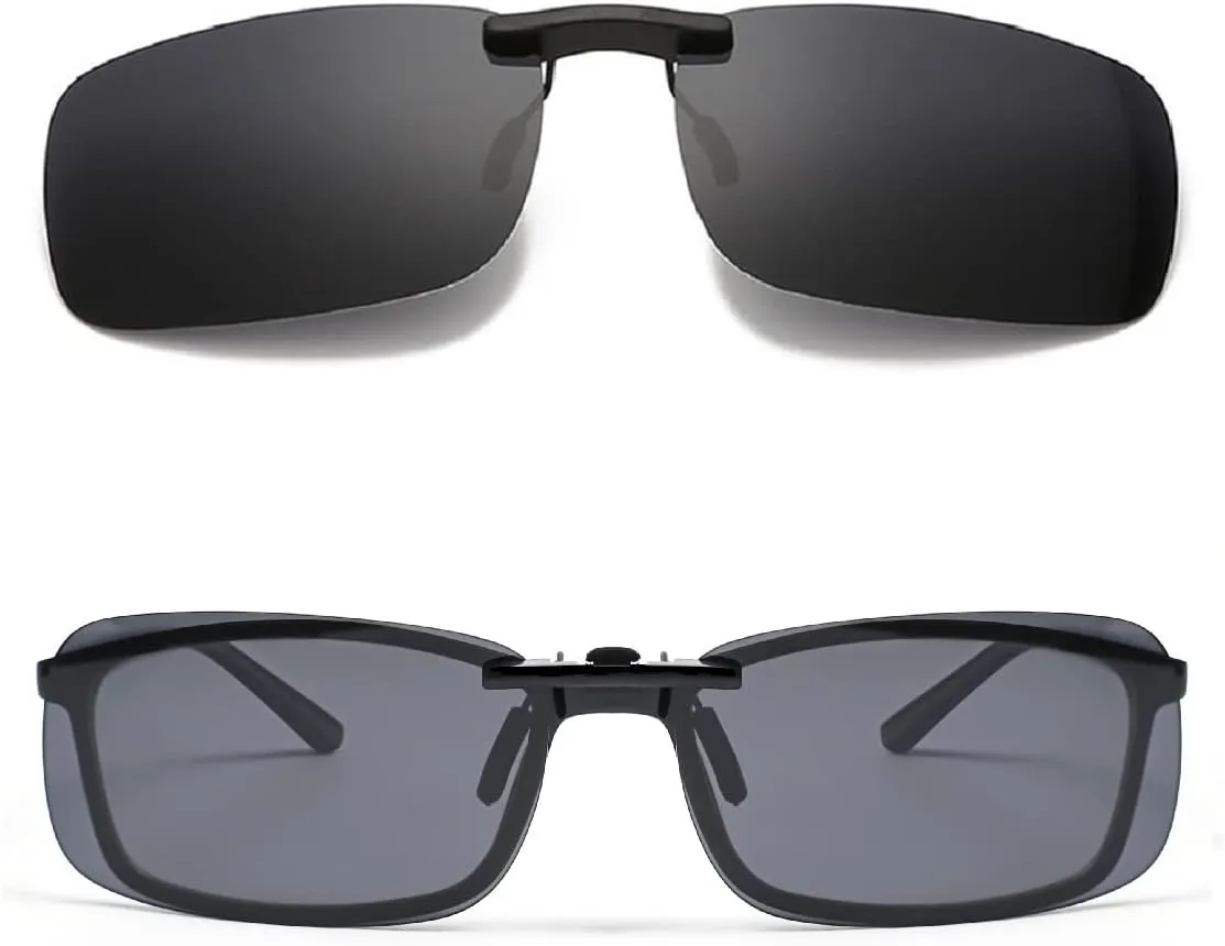 Polarized Clip Sunglasses for Prescription Eyeglasses-Clip on Sunglasses