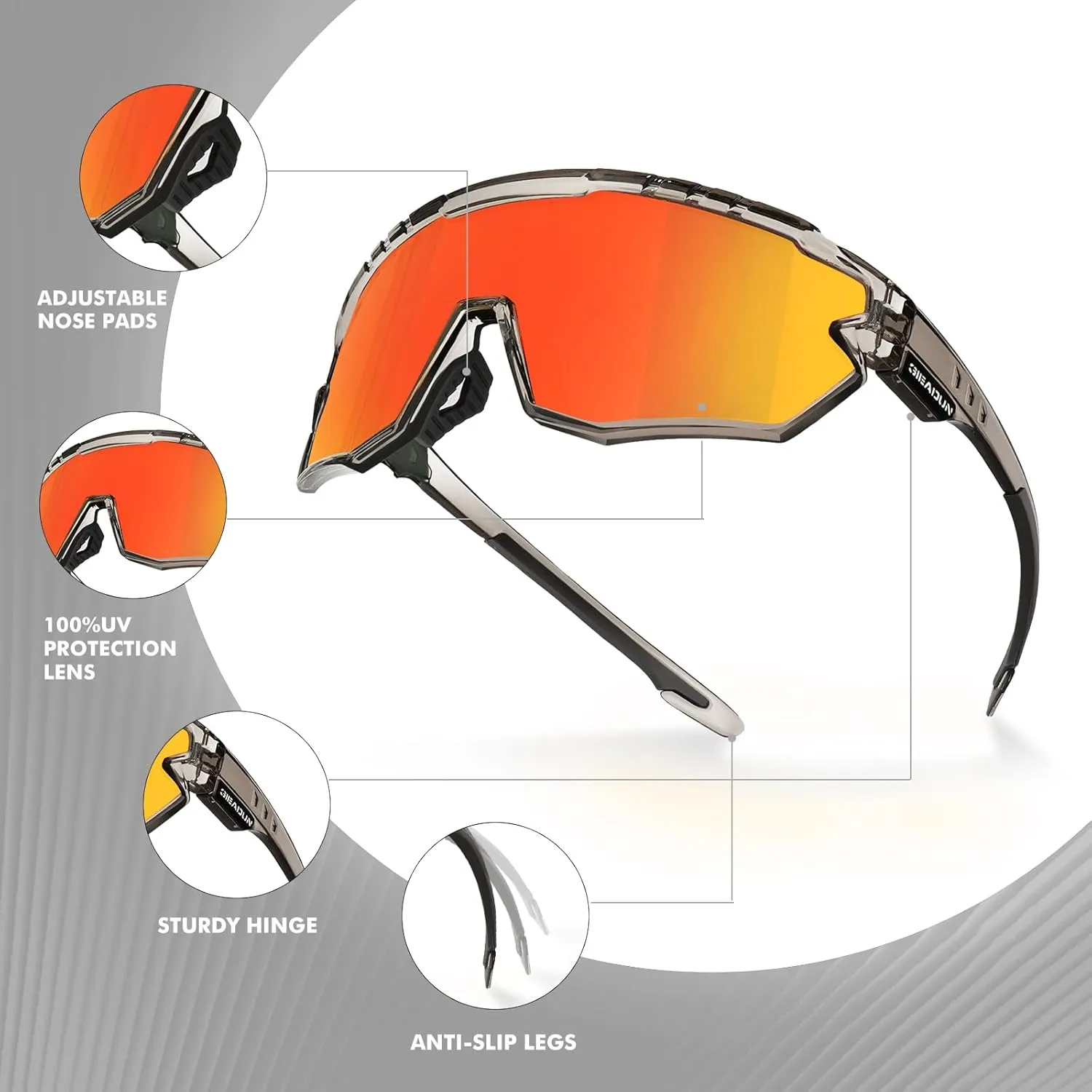 Polarized Glasses Kids Youth Baseball Sunglasses Adult Men Women Cycling Goggles with 3 lenses,Fishing,Ski Golf
