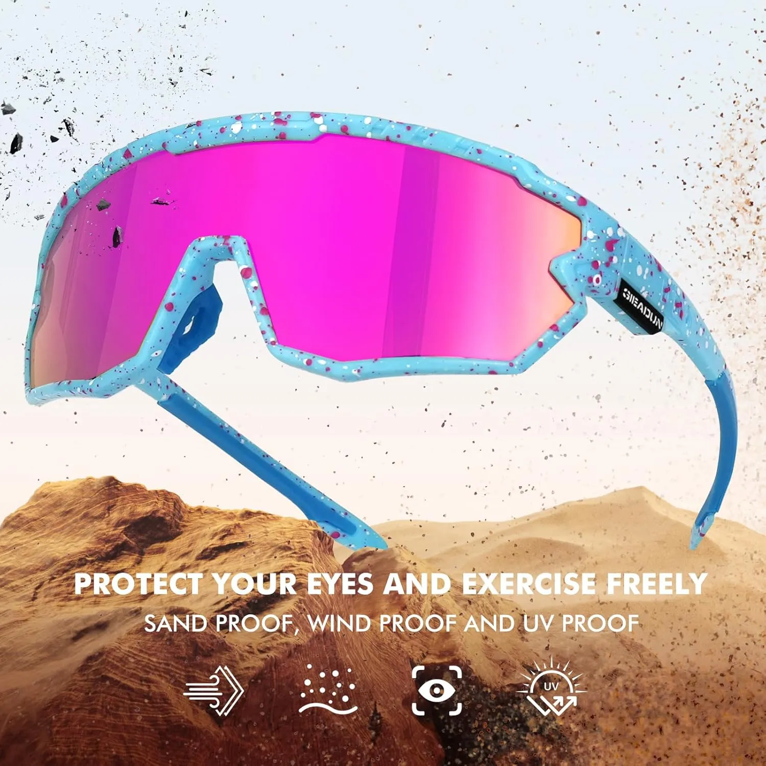 Polarized Glasses Kids Youth Baseball Sunglasses Adult Men Women Cycling Goggles with 3 lenses,Fishing,Ski Golf