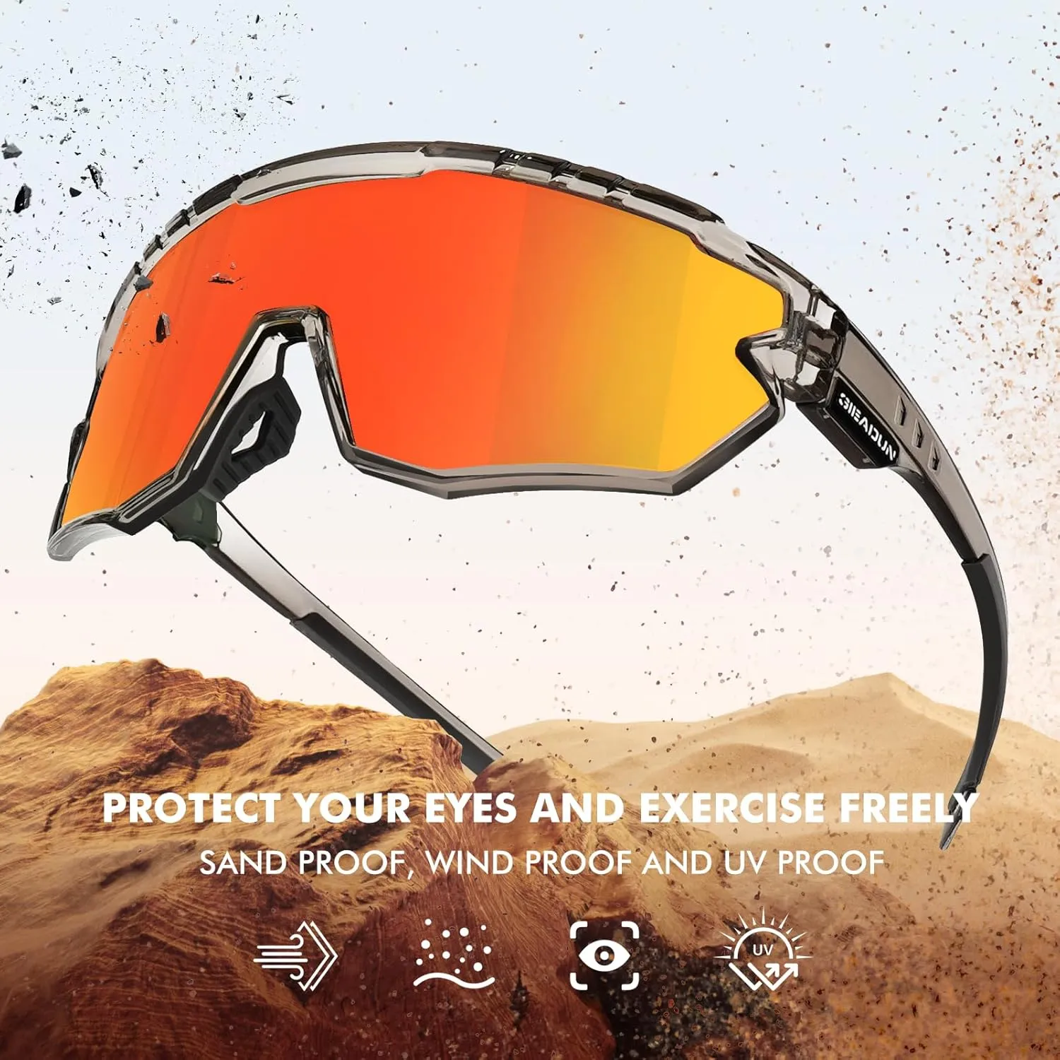 Polarized Glasses Kids Youth Baseball Sunglasses Adult Men Women Cycling Goggles with 3 lenses,Fishing,Ski Golf
