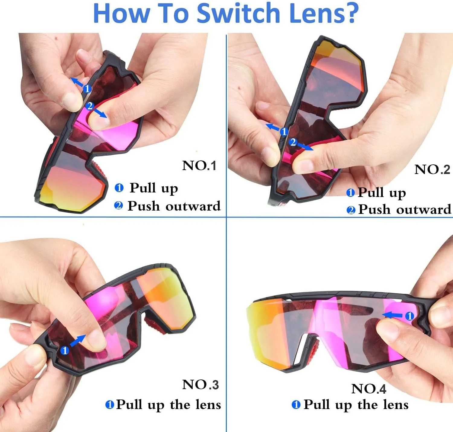 Polarized Glasses Kids Youth Baseball Sunglasses Adult Men Women Cycling Goggles with 3 lenses,Fishing,Ski Golf