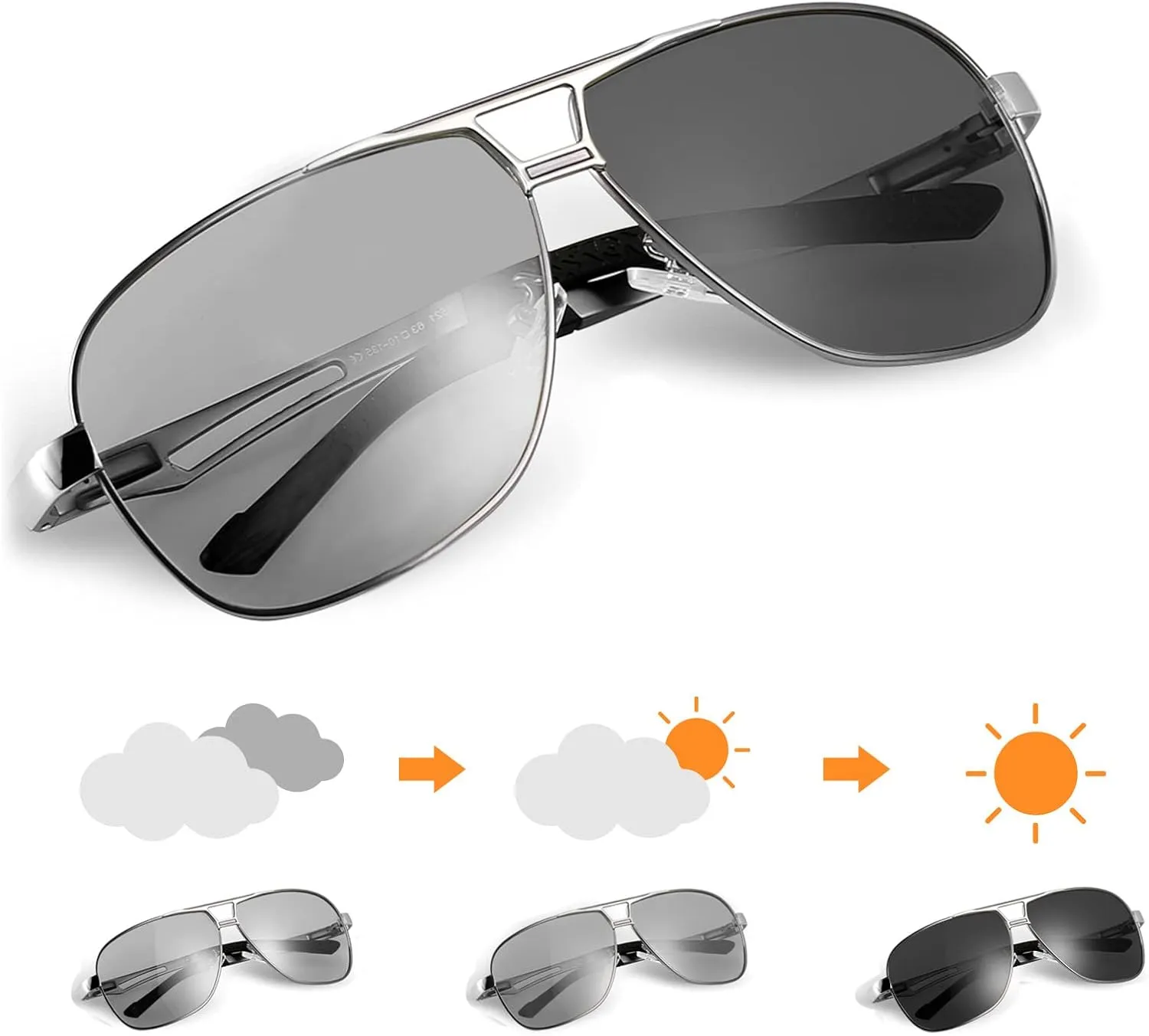 Polarized Photochromic Sunglasses For Men And Women Night Vision Glasses For Driving Cycling UV400 Transition Shades