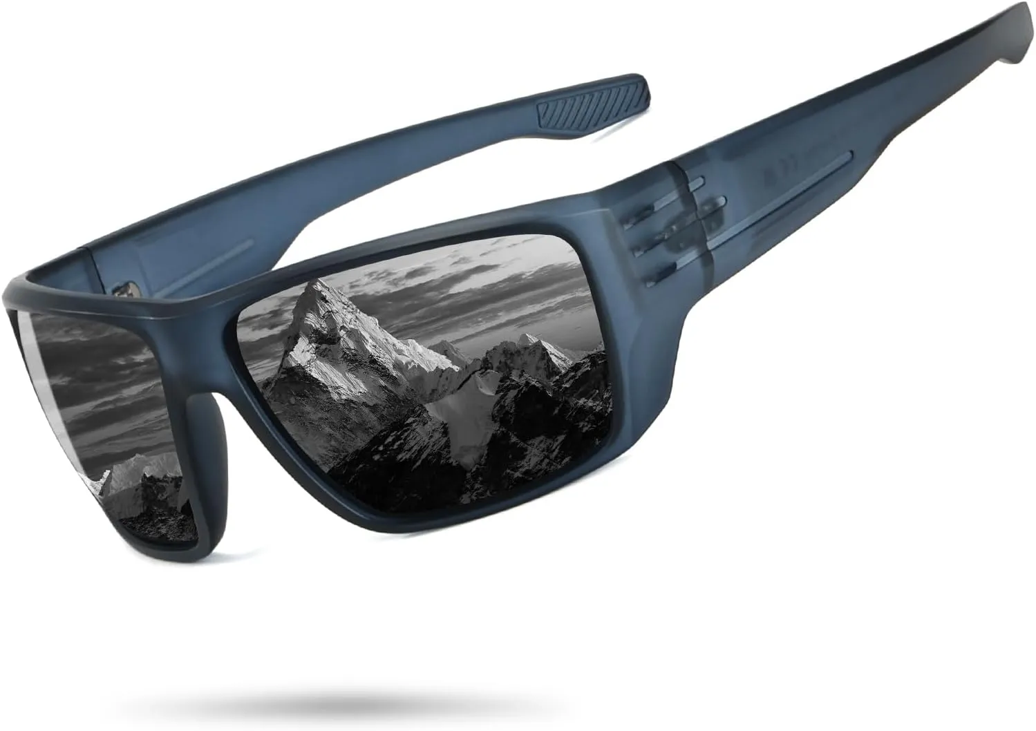 Polarized Sports Sunglasses for Men Women,Square Frame Cycling Fishing Wrap Around Sunglasses UV400 Protection