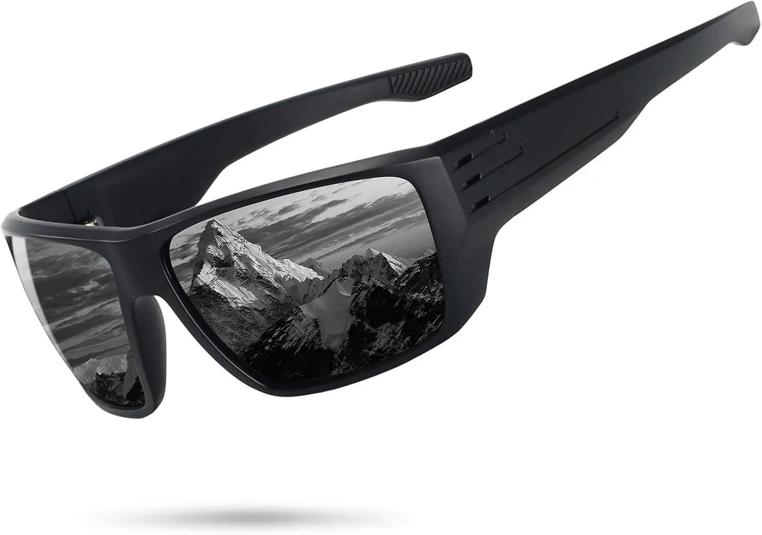 Polarized Sports Sunglasses for Men Women,Square Frame Cycling Fishing Wrap Around Sunglasses UV400 Protection
