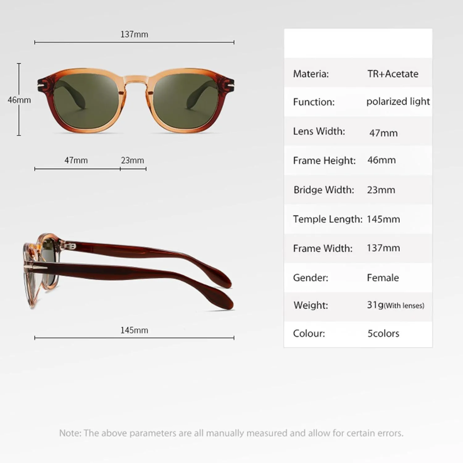 Polarized Sunglasses for Men Brown Blue Fashion Sunglassess for Women Uv400 Male Outdoor