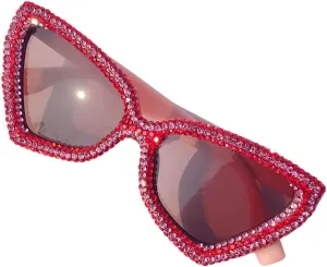 Retro Disco Full Rhinestones Cat Eye Sunglasses Vintage Triangle Frame Fashion Personality Party Sunglasses Sun Eyewear