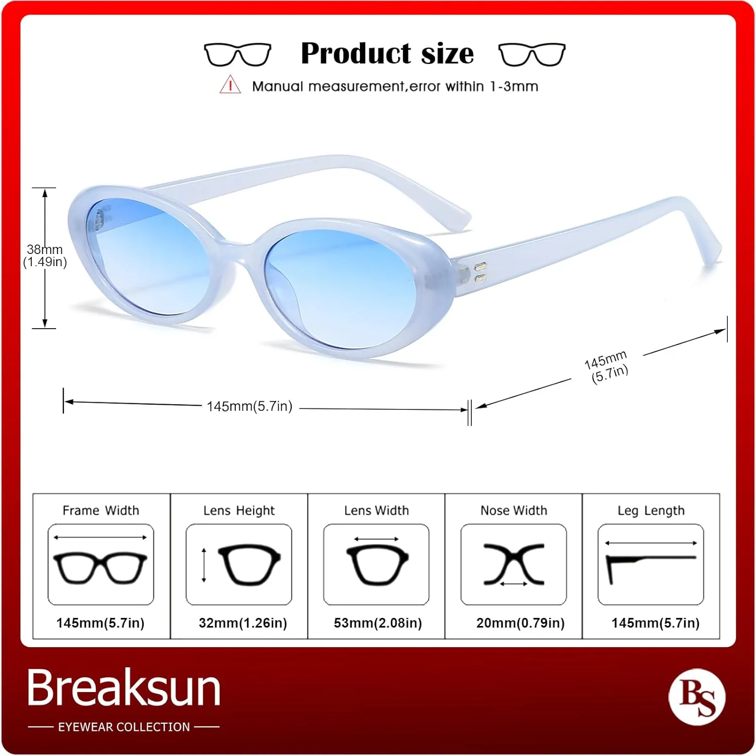 Retro Oval Sunglasses for Women Men Fashion Small Oval Sunglasses 90s Vintage Shades