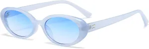 Retro Oval Sunglasses for Women Men Fashion Small Oval Sunglasses 90s Vintage Shades