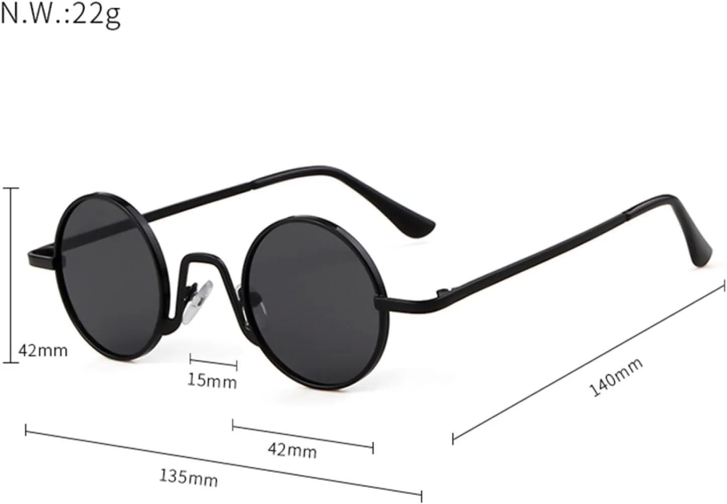 Retro Round Steampunk Sunglasses Men Women Goggles Lady Circle Sun Glasses