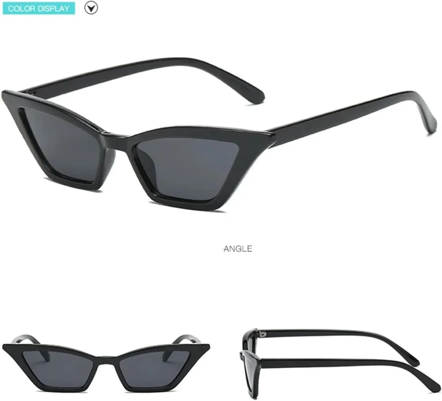 Retro Sunglasses Women Cat Eye Black White Vintage Ladies Sun Glasses Red Uv400 Female