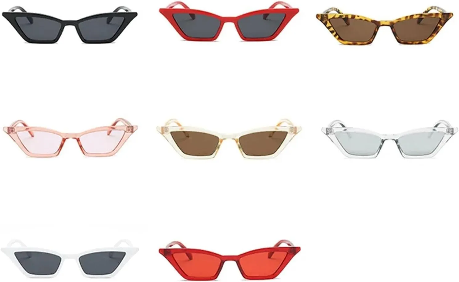 Retro Sunglasses Women Cat Eye Black White Vintage Ladies Sun Glasses Red Uv400 Female