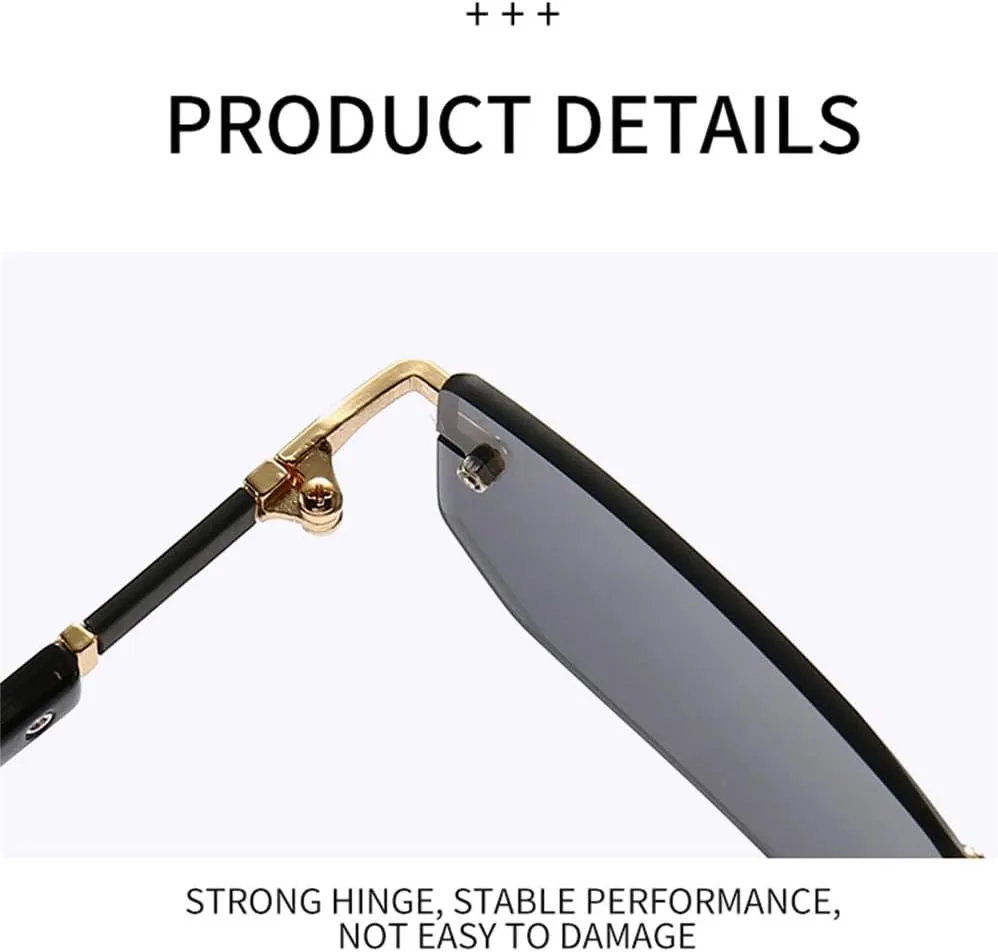 Rimless Sunglasses Women Men Shades Sun Glasses For Female Male Summer Traveling