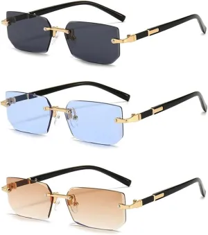 Rimless Sunglasses Women Men Shades Sun Glasses For Female Male Summer Traveling