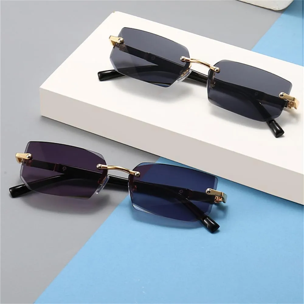 Rimless Sunglasses Women Men Shades Sun Glasses For Female Male Summer Traveling