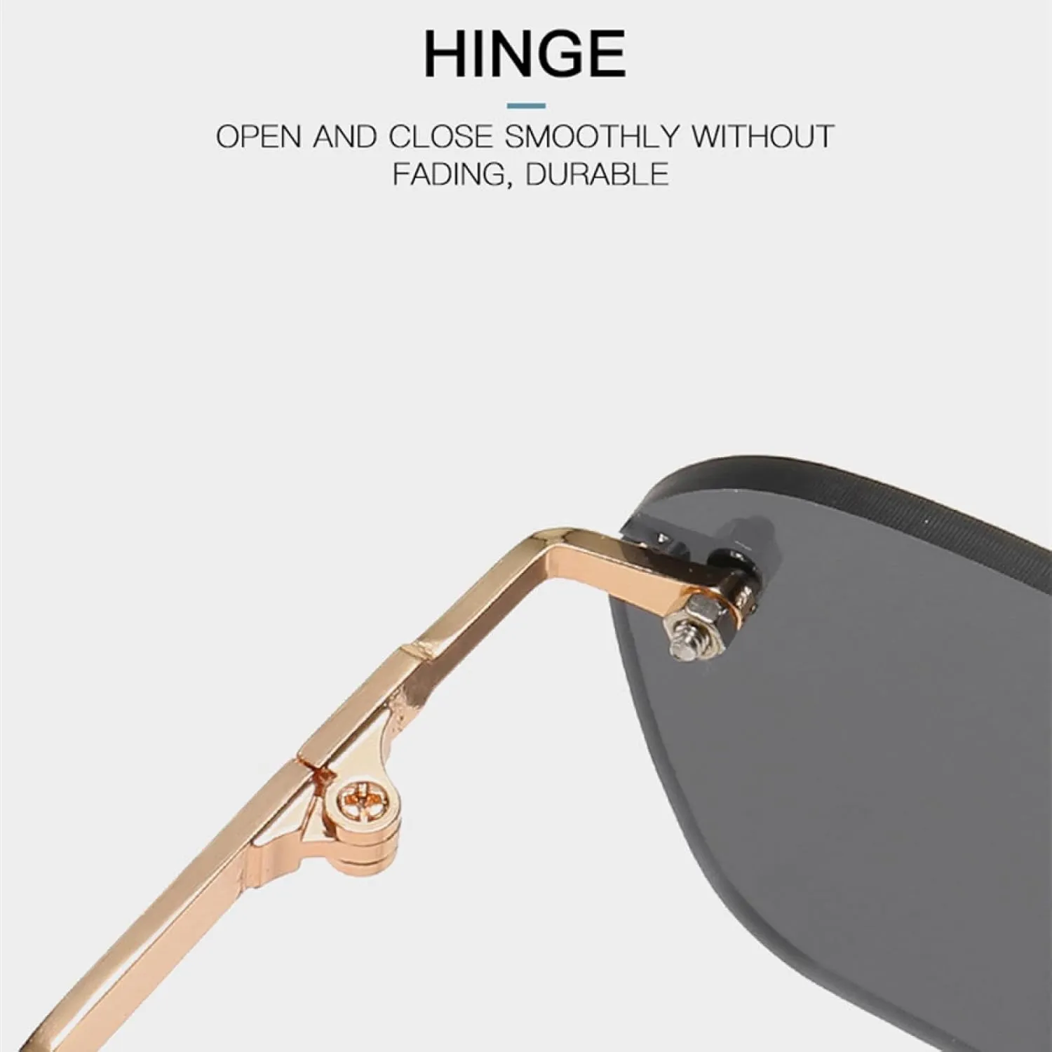 Rimless Sunglasses Women Uv400 Driving Sun Glasses Men Clear