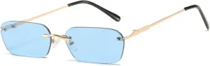 Rimless Sunglasses Women Uv400 Driving Sun Glasses Men Clear