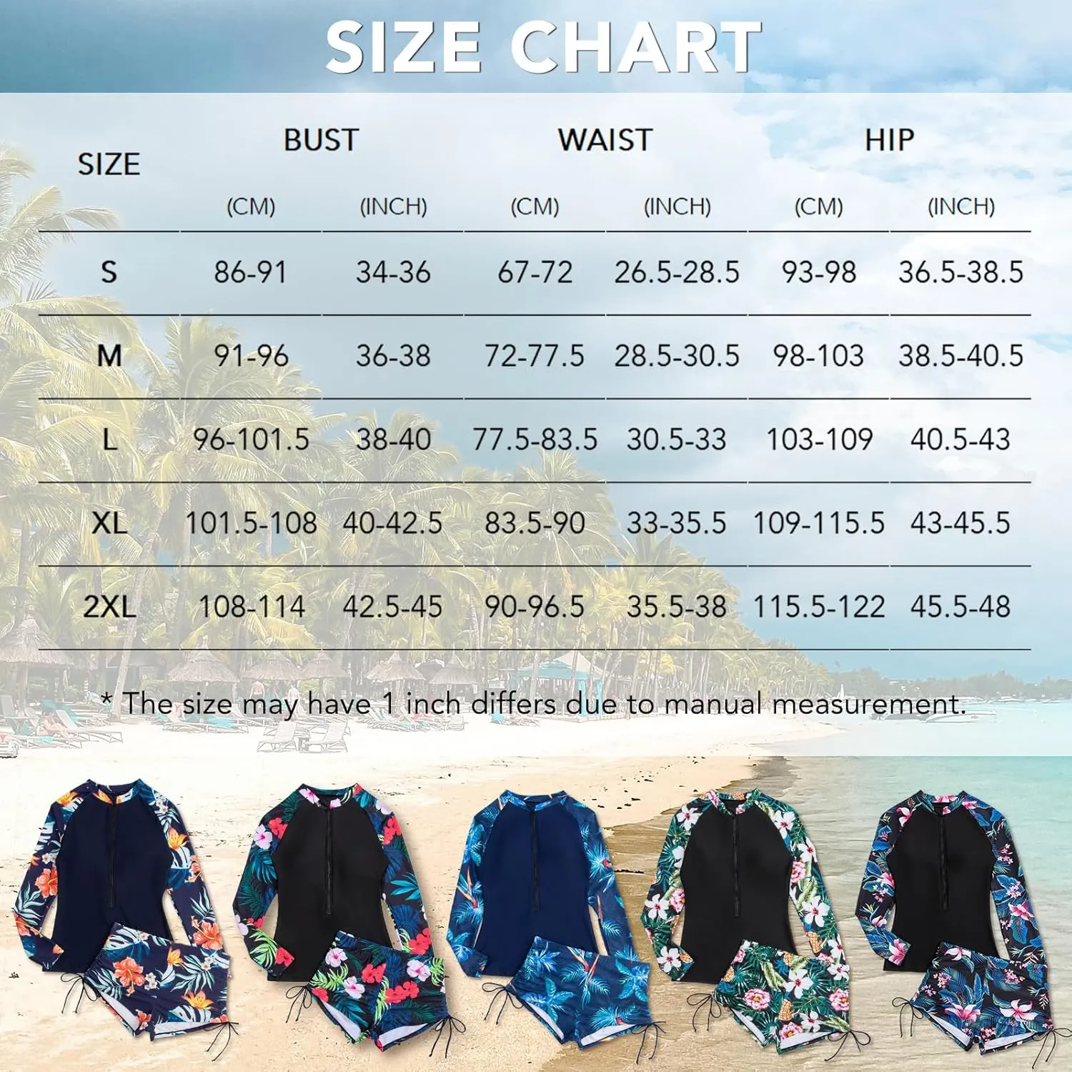 SHAPERIN Women's Long Sleeve Rash Guard 2 Piece Swimsuits UV UPF 50  Surfing Swim Shirt Bathing Suit with Boyshort Bottom