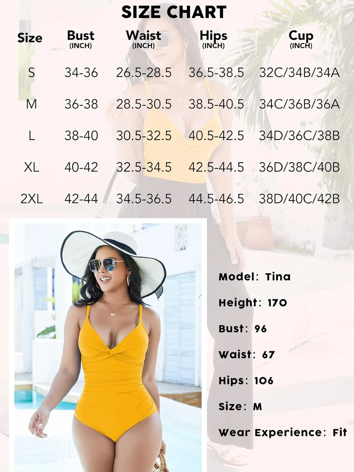 SHAPERIN Women's One Piece Swimsuits Tummy Control High Waisted Bathing Suits Padded Push Up Shapewear Swimwear Monokini