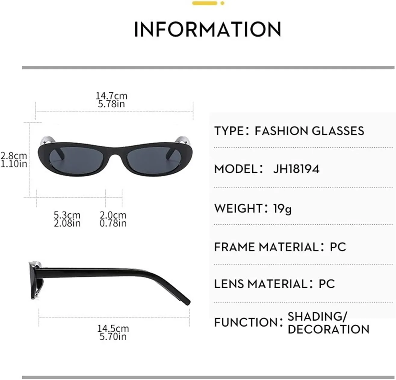 Small Frame Trendy Men Sunglasses Outdoor Vacation Commuter Driver Sun Glasses