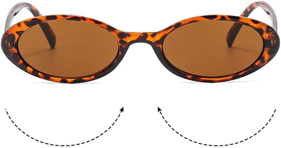 Small Oval Sunglasses Women Men Vintage Hip Hop Cat Eye Sun Glasses Female Punk Eyewear UV400