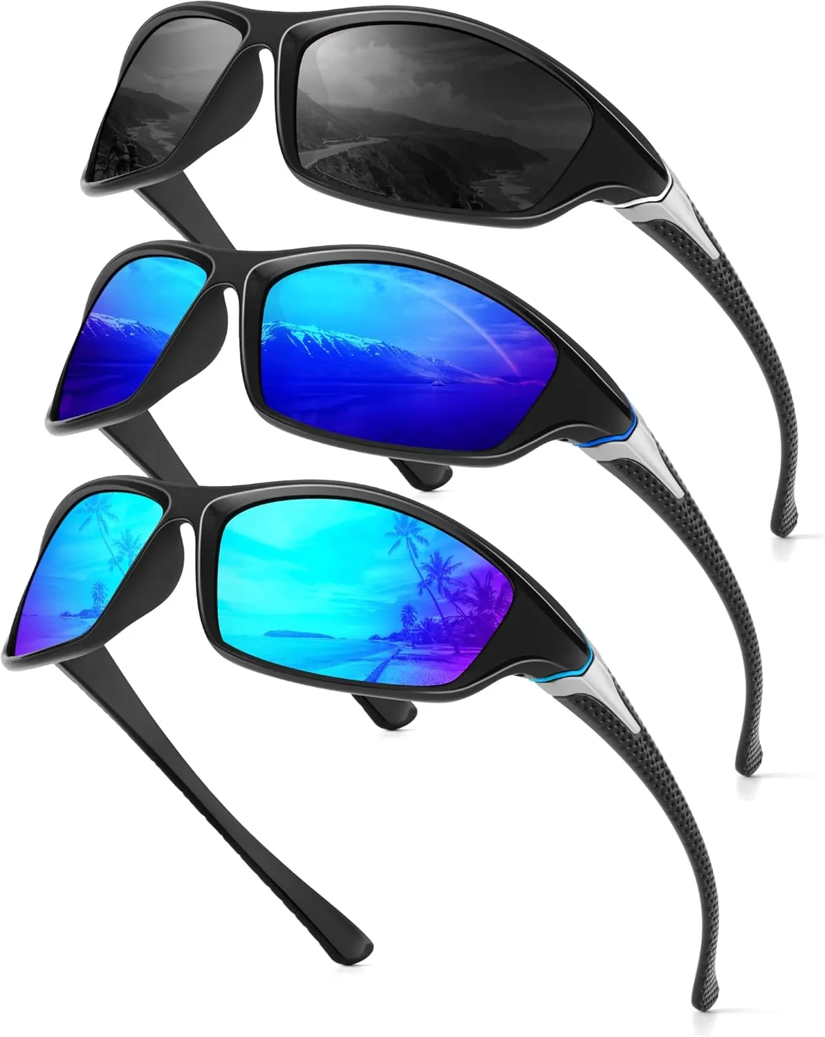 Sports Mens-Sunglasses Polarized Sunglasses-Men: Sunglasses for Men UV Protection for Running Cycling Fishing