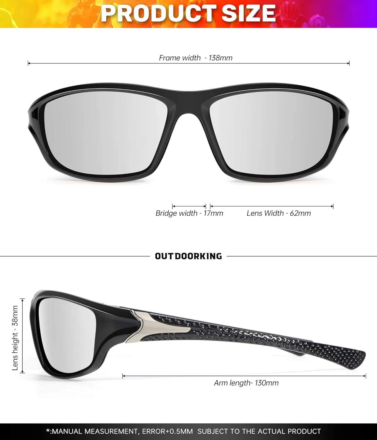 Sports Mens-Sunglasses Polarized Sunglasses-Men: Sunglasses for Men UV Protection for Running Cycling Fishing