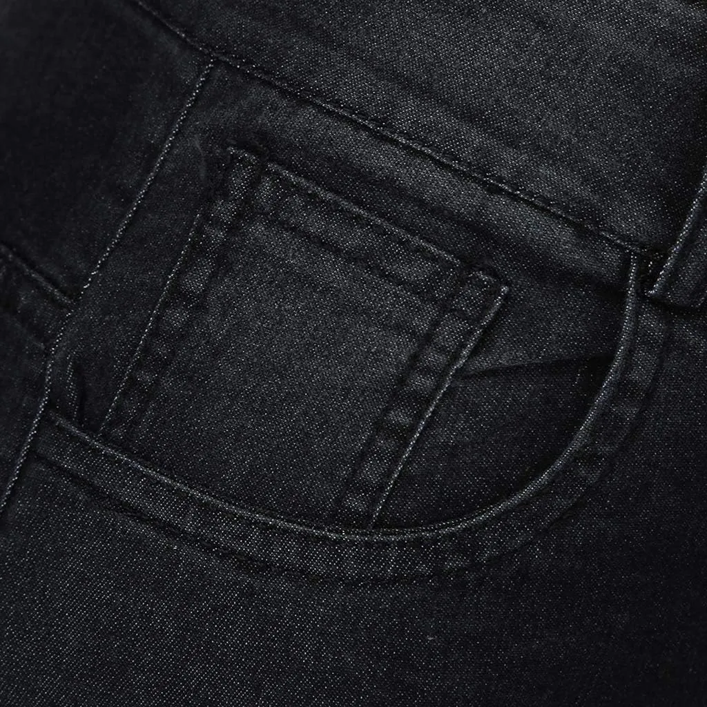 Straight Leg Jeans for Women Jeans Poket Pants Mid Casual Denim Lace Women's Jeans Clothes for Women Black Pants for