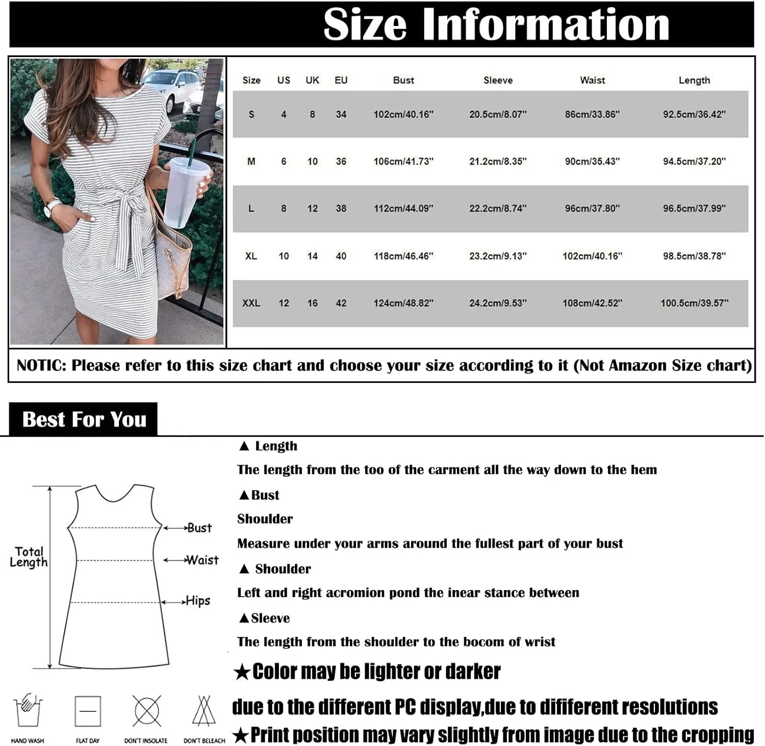 Striped Tshirt Dress Women Cotton Tie Waist Casual Summer Dresses Boat Neck Short Sleeve Wrap Dress Belted Midi Dress