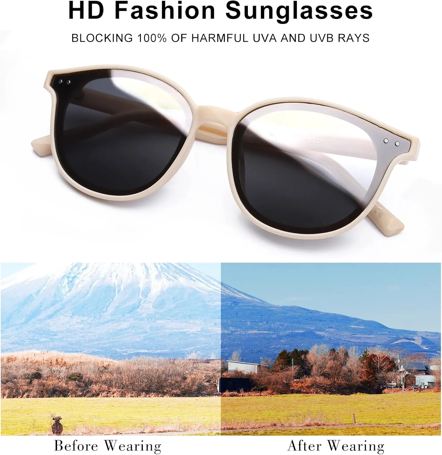 Sumato Sunglasses Womens, Cat Eye Pink Sunglasses for Women with Mirrored Trendy Lens UV400 Blocking