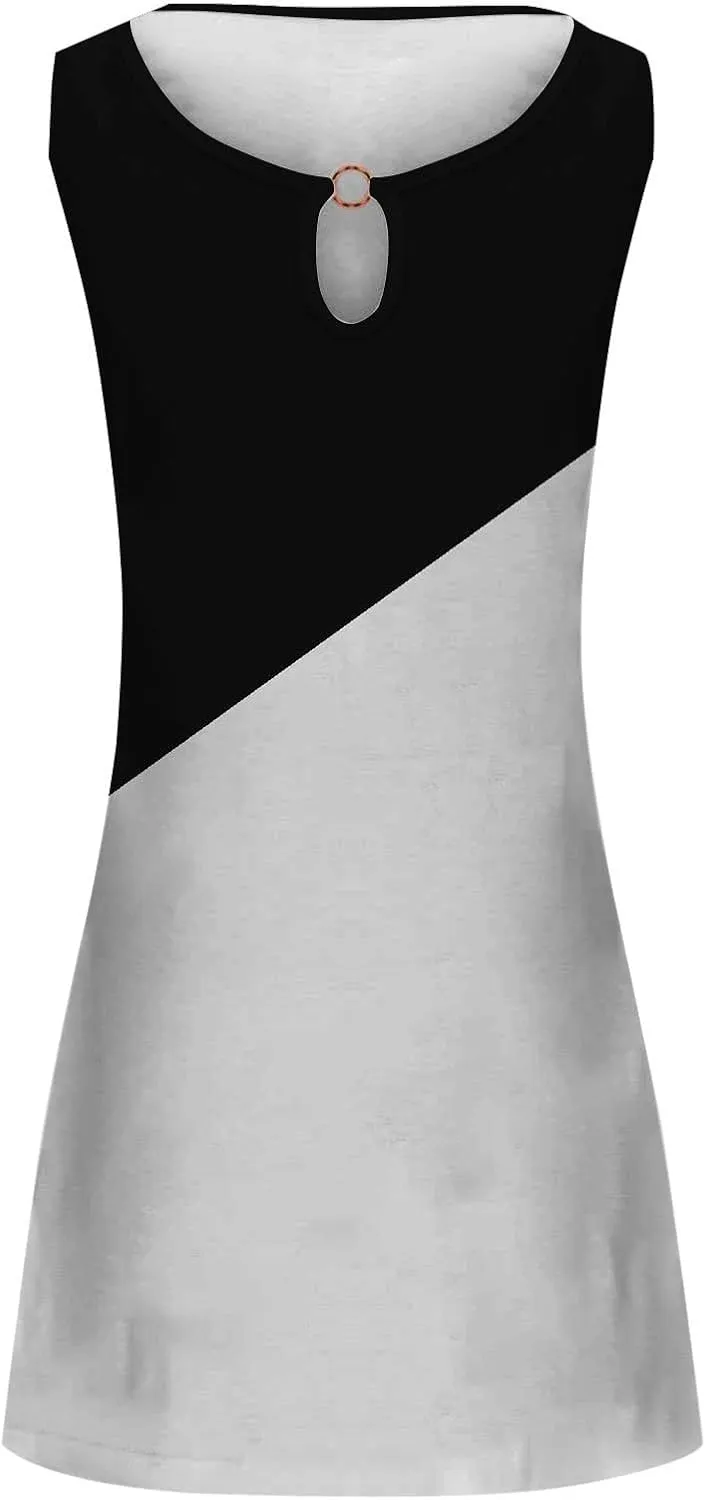 Sundresdes for Women 2025 Sun Dresses for Women 2025 Vacation Beach Casual Summer Sundresses Sleeveless Tank Short
