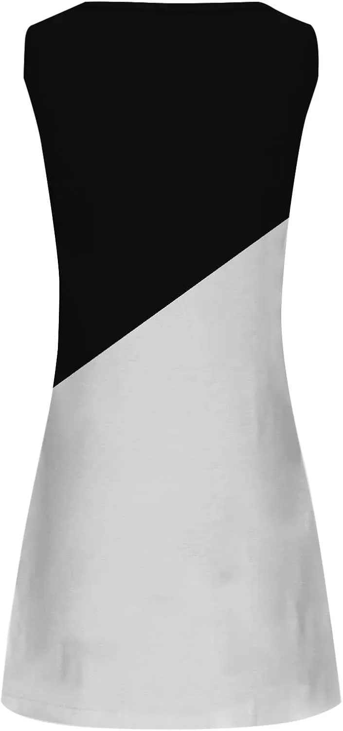 Sundresdes for Women 2025 Sun Dresses for Women 2025 Vacation Beach Casual Summer Sundresses Sleeveless Tank Short