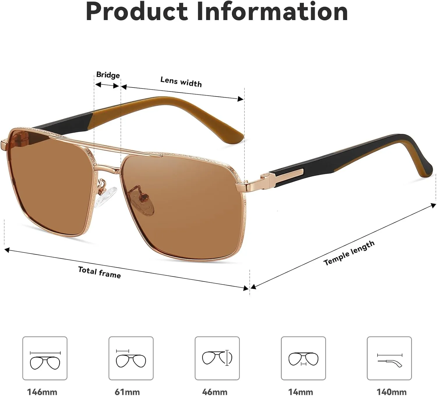 Sunglasses for Men Women Trendy Polarized Sunglasses UV400 Fashion SunGlasses Aviator Sunglasses for Driving Fishing
