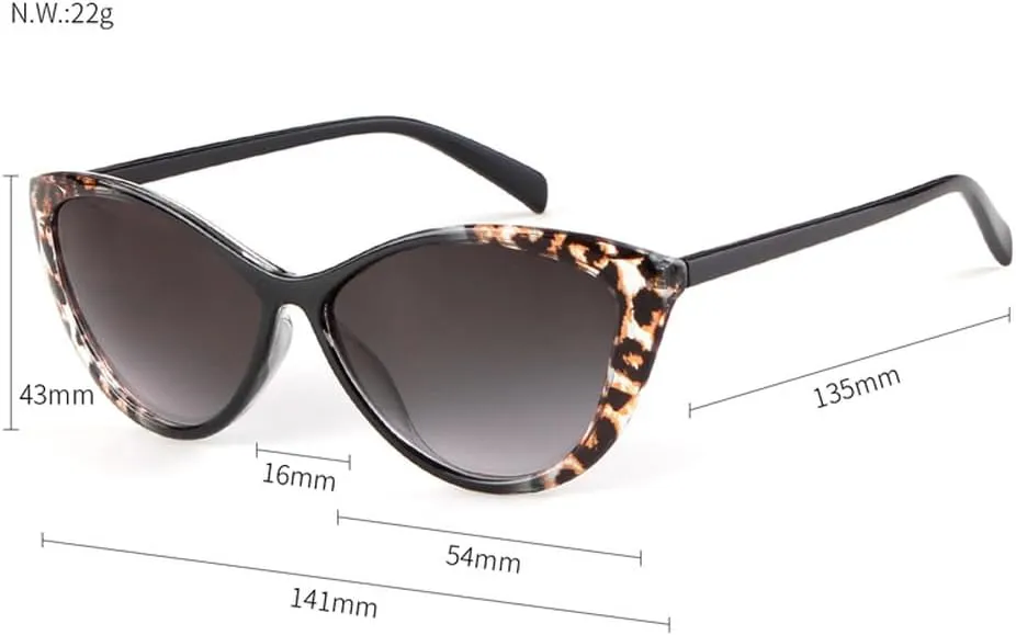Trendy Cat Eye Sunglasses Vintage Retro LeopardFrame Shades Sun Glasses Women Eyewear