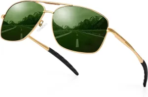 URUMQI Polarized Aviator Sunglasses for Men Women,UV400 Protection Lens, Ultra Lightweight Pilot Sun Glasses for Driving Golf
