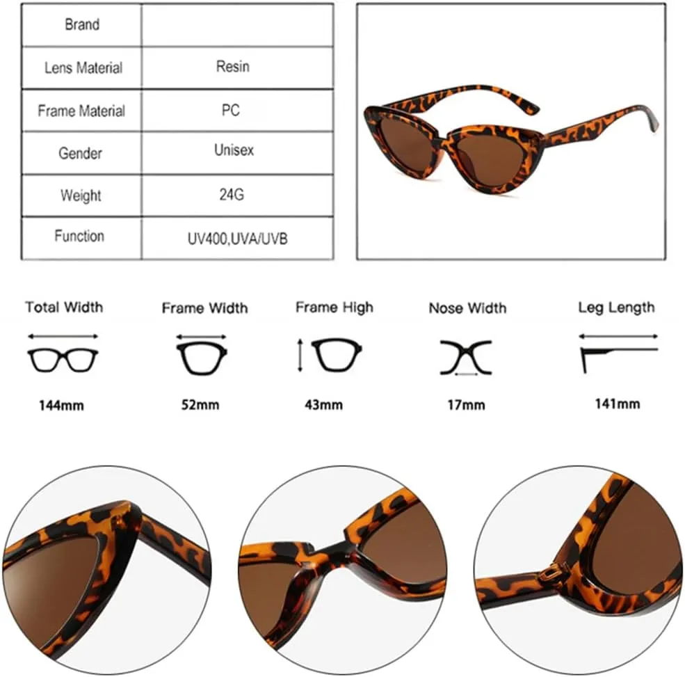 Vintage Cat Eye Sunglasses Women Eyewear Men Gradient Sun Glasses