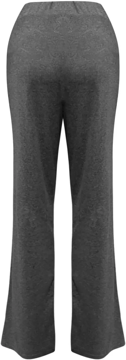 Wide Leg Yoga Pants for Women High Waist Comfy Pajama Pants with Pockets Casual Solid Lounge Drawstring Sweatpants