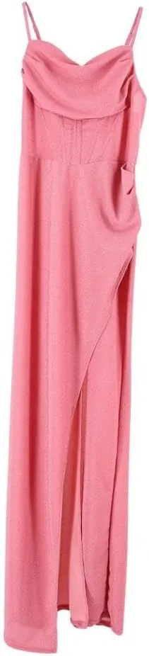 Woman Spring Summer Bodycon Dress Sexy Shiny Sequins Spaghetti Strap Split High Waist Dress Lady Prom Dress Evening Dresses