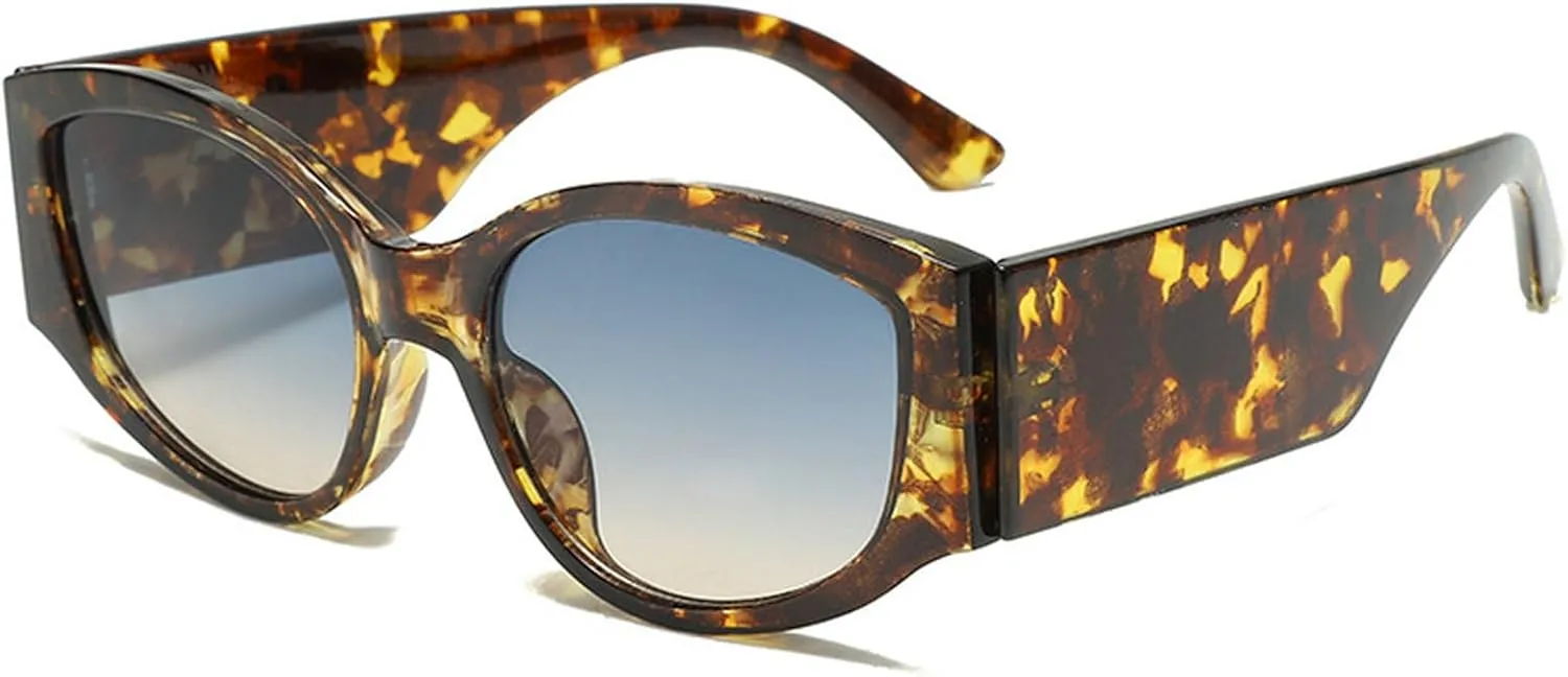 Women Cat Eye Sunglasses Leopard Gradient Vintage Ladies Sunglasses Fashion Travel Glasses Female Retro Sunshade Glasses