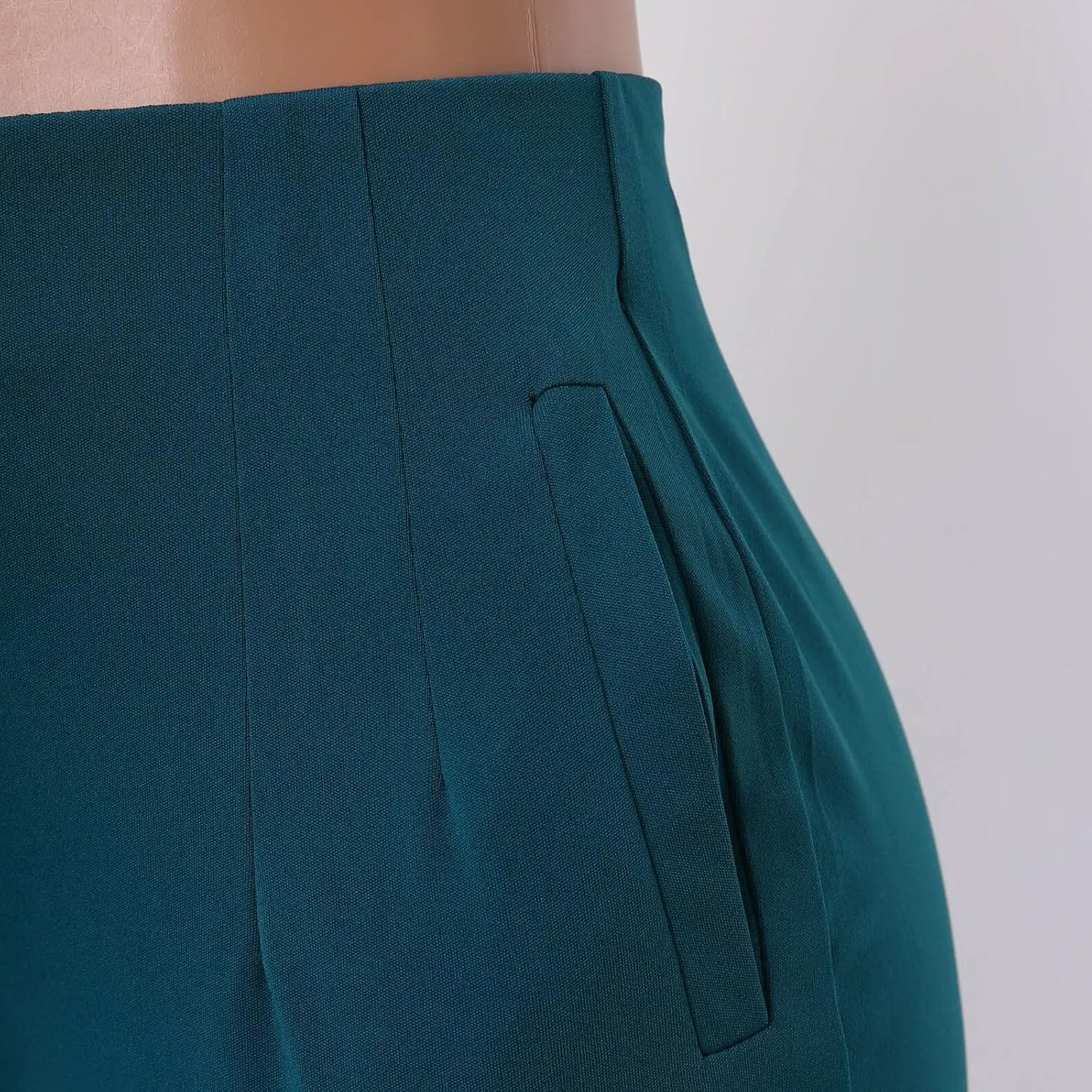 Women High Waist Dress Pants Business Office Zip Slim Skinny Dressy Trousers Solid Comfy Work Pant with Pockets 2024