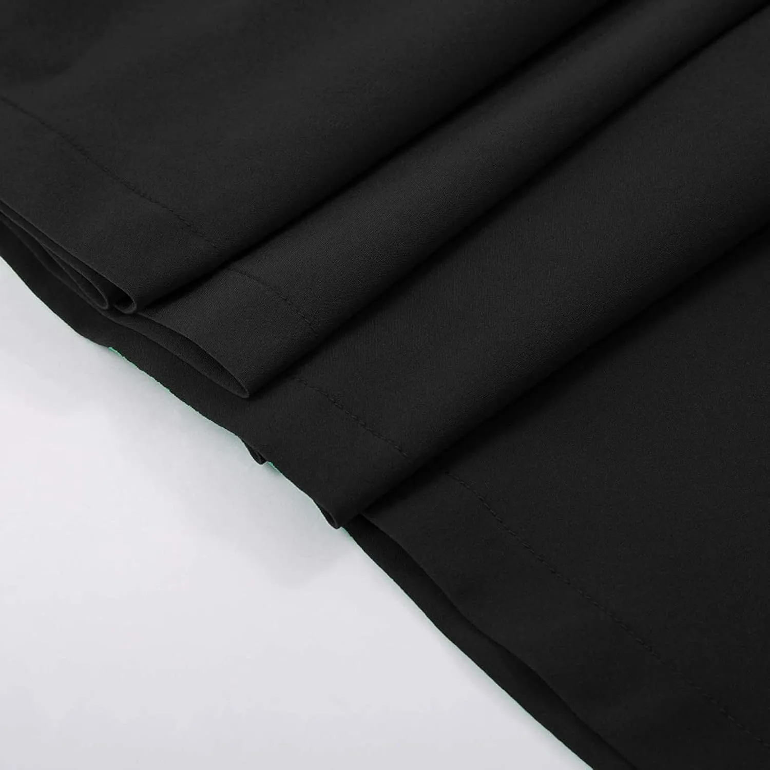 Women Vintage Skirt High Waist Pleated Skirt Midi A-Line Skirt Button Casual Knee Length Flared Skirts